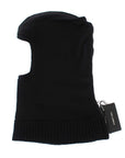Dolce & Gabbana Elegant Black Sequined Hooded Scarf Wrap