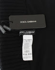 Dolce & Gabbana Elegant Black Sequined Hooded Scarf Wrap