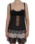 Dolce & Gabbana Elegant Silk Floral Lace Babydoll Chemise