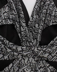 Karl Lagerfeld Elegant Silk Blouse with Logo Detailing