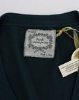 PINK MEMORIES Elegant Green Cotton Cardigan Sweater