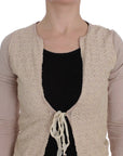 PINK MEMORIES Elegant Pink Wrap Sweater Cotton Knit
