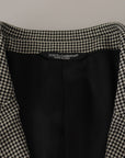 Dolce & Gabbana Elegant Gray Checkered Wool Blazer
