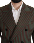 Dolce & Gabbana Multicolor Striped Double Breasted Blazer