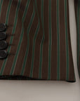 Dolce & Gabbana Multicolor Striped Double Breasted Blazer