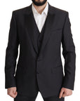Dolce & Gabbana Elegant Dark Blue Martini Two-Piece Blazer