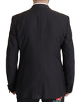 Dolce & Gabbana Elegant Dark Blue Martini Two-Piece Blazer