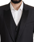 Dolce & Gabbana Elegant Dark Blue Martini Two-Piece Blazer