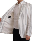 Dolce & Gabbana Elegant Striped Cotton Blend Blazer
