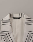 Dolce & Gabbana Elegant Striped Cotton Blend Blazer