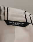 Dolce & Gabbana Elegant Striped Cotton Blend Blazer