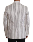Dolce & Gabbana Elegant Striped Cotton Blend Blazer