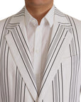 Dolce & Gabbana Elegant Striped Cotton Blend Blazer