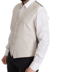 Dolce & Gabbana Elegant Light Gray Silk Blend Suit Jacket Set