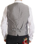 Dolce & Gabbana Elegant Light Gray Silk Blend Suit Jacket Set