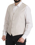 Dolce & Gabbana Elegant Light Gray Silk Blend Suit Jacket Set