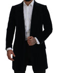 Dolce & Gabbana Elegant Black Cotton Long Cardigan Jacket