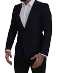 Dolce & Gabbana Elegant Single Breasted Wool Silk Blazer
