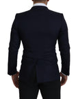 Dolce & Gabbana Elegant Single Breasted Wool Silk Blazer
