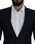 Dolce & Gabbana Elegant Single Breasted Wool Silk Blazer