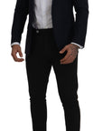 Dolce & Gabbana Elegant Single Breasted Wool Silk Blazer