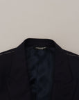 Dolce & Gabbana Elegant Single Breasted Wool Silk Blazer
