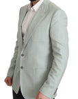 Dolce & Gabbana Elegant Mint Green Silk-Cashmere Blazer