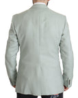 Dolce & Gabbana Elegant Mint Green Silk-Cashmere Blazer