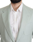 Dolce & Gabbana Elegant Mint Green Silk-Cashmere Blazer