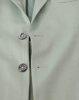 Dolce & Gabbana Elegant Mint Green Silk-Cashmere Blazer