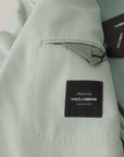 Dolce & Gabbana Elegant Mint Green Silk-Cashmere Blazer