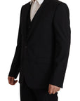 Dolce & Gabbana Elegant Black Martini Blazer and Vest Ensemble