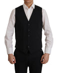 Dolce & Gabbana Elegant Black Martini Blazer and Vest Ensemble