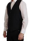 Dolce & Gabbana Elegant Black Martini Blazer and Vest Ensemble