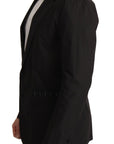 Dolce & Gabbana Elegant Black Cotton-Wool Blend Blazer Jacket