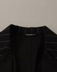 Dolce & Gabbana Elegant Black Cotton-Wool Blend Blazer Jacket