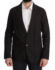 Dolce & Gabbana Elegant Black Cotton-Wool Blend Blazer Jacket