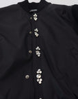 Dolce & Gabbana Elegant Black Crystal-Embellished Bomber Jacket