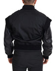 Dolce & Gabbana Elegant Black Crystal-Embellished Bomber Jacket