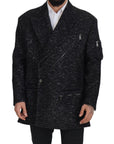 Dolce & Gabbana Sleek Patterned Wool Double Breasted Jacket