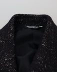 Dolce & Gabbana Sleek Patterned Wool Double Breasted Jacket