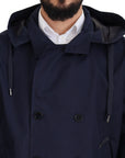 Dolce & Gabbana Elegant Double-Breasted Blue Parka Jacket