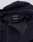 Dolce & Gabbana Elegant Double-Breasted Blue Parka Jacket