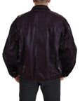 Dolce & Gabbana Elegant Bordeaux Collared Jacket