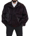 Dolce & Gabbana Elegant Bordeaux Collared Jacket