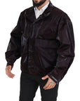 Dolce & Gabbana Elegant Bordeaux Collared Jacket