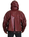 Dolce & Gabbana Elegant Bordeaux Full Zip Hooded Jacket
