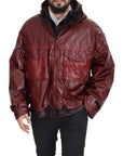 Dolce & Gabbana Elegant Bordeaux Full Zip Hooded Jacket