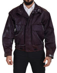 Dolce & Gabbana Elegant Purple Biker Jacket