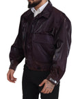 Dolce & Gabbana Elegant Purple Biker Jacket